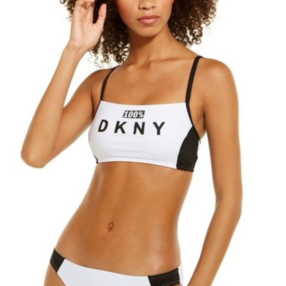 Dkny Other - DKNY Logo Bralette Bikini Top